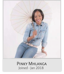 Pinky Mhlanga Joined - Jan 2018